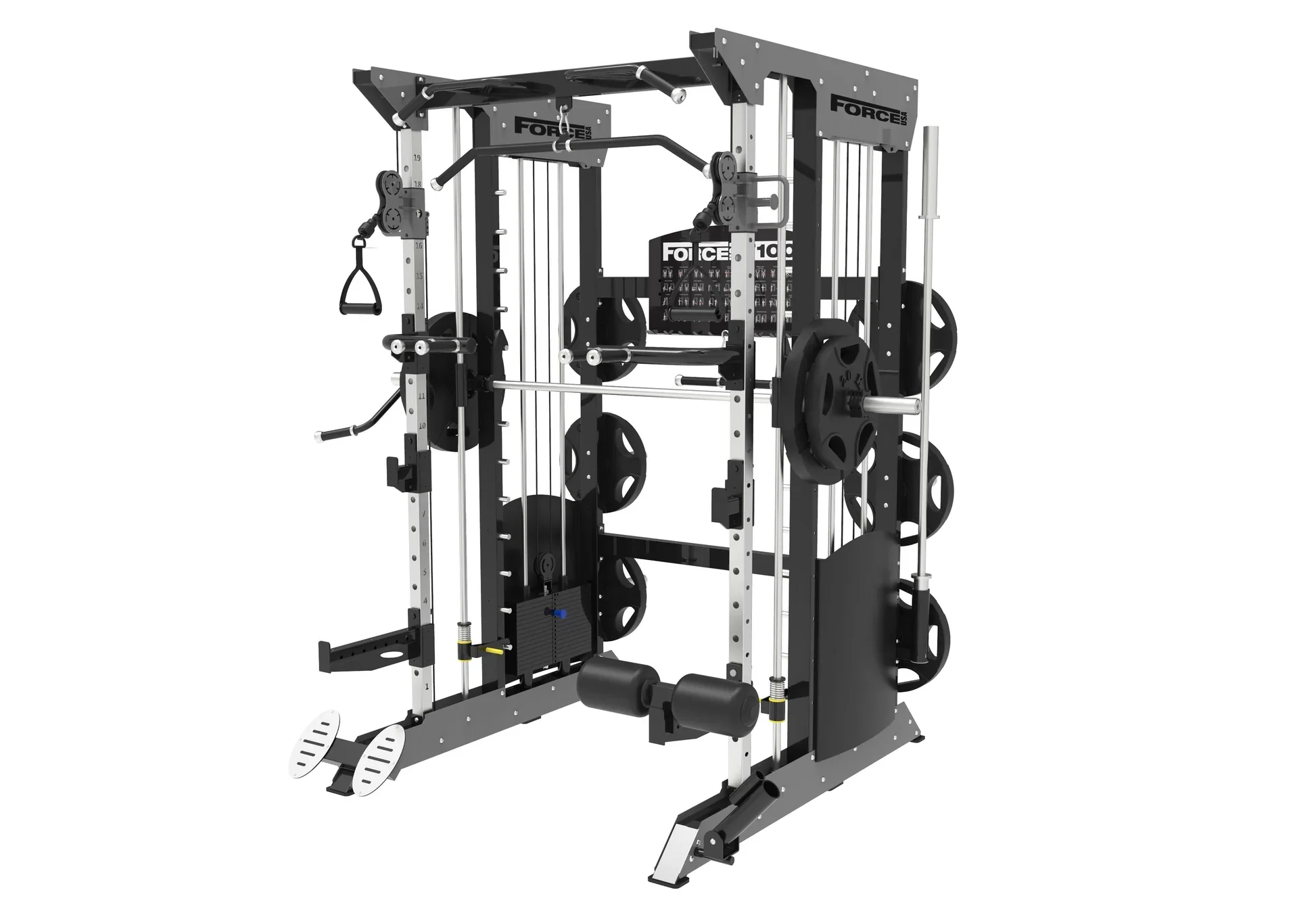 Force USA F100 Pin Loaded Multi Functional Trainer (Includes 15kg Olympic Barbell) - Image 7