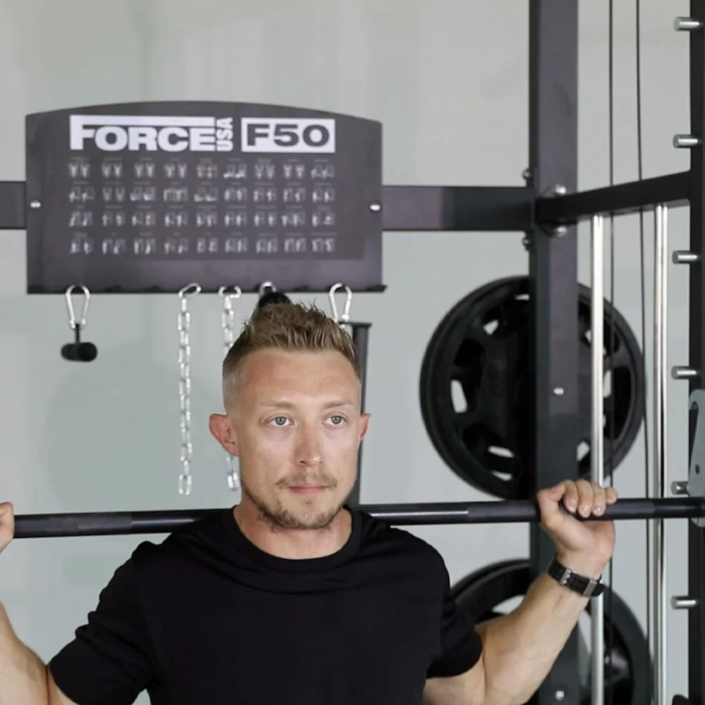 Force USA F50 Plate Loaded Multi Functional Trainer (Includes 15kg Olympic Barbell) - Image 3