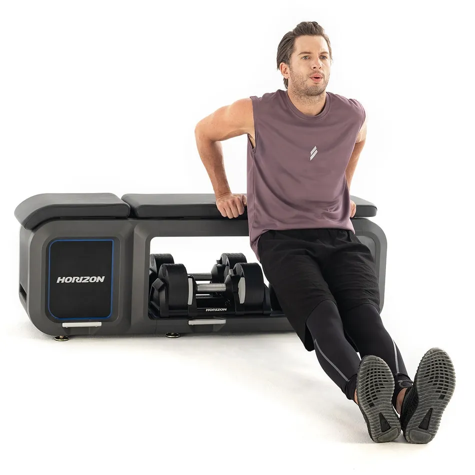 Horizon Fitness All-in-One Adjustable Bench with Dumbbells & Kettlebell - Image 3
