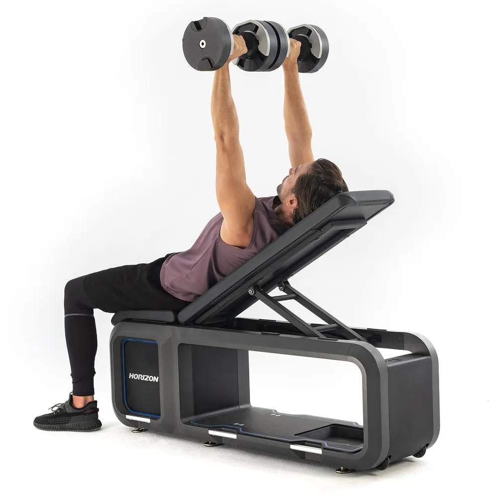 Horizon Fitness All-in-One Adjustable Bench with Dumbbells & Kettlebell - Image 5