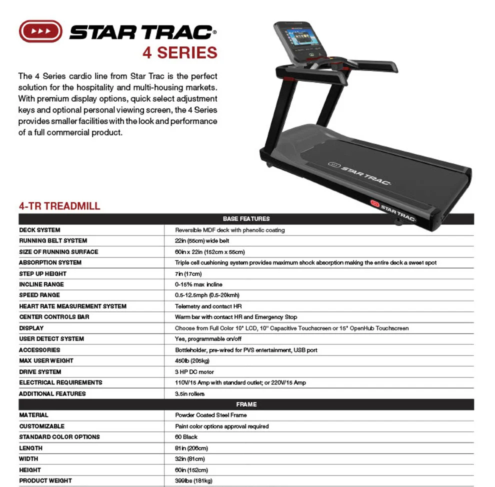 Star Trac 4TR Treadmill - Image 5